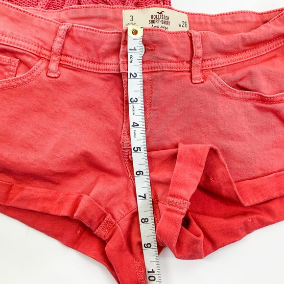 Hollister Coral Low Rise Short Short Size 26 - Picture 4 of 8